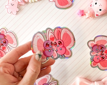 Holographic Butterfree in Love Vinyl Sticker
