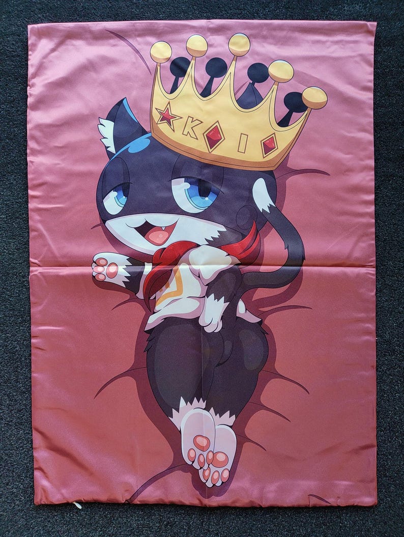 Black Cat Mini Dakimakura / Pillow Cover image 3