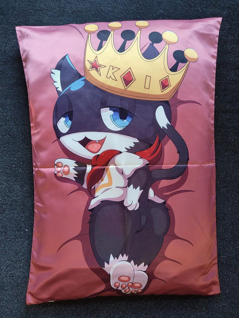 Black Cat Mini Dakimakura / Pillow Cover image 5