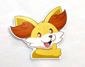 Fennekin Thumbs Up Sticker - Pokemon Vinyl Stickers