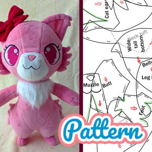 Chibi Anthro Plushie Pattern - Furry Mascot Plush Sewing Instructions