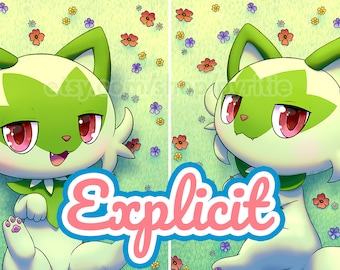 Sprigatito Mini Dakimakura [Explicit] - Pokémon Pillow Cover
