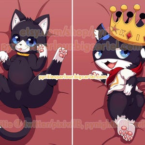 Black Cat Mini Dakimakura / Pillow Cover image 1