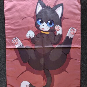 Black Cat Mini Dakimakura / Pillow Cover image 2