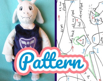 Toriel Plushie Pattern - Undertale Plush Sewing Instructions