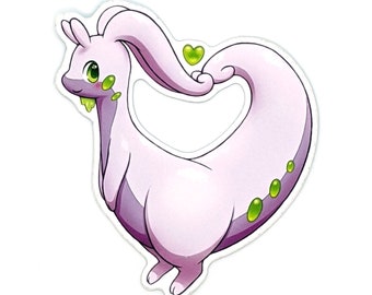 Goodra Heart Sticker - Pokemon Eco Paper/Vinyl Stickers