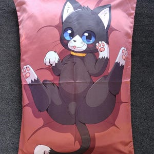 Black Cat Mini Dakimakura / Pillow Cover image 4
