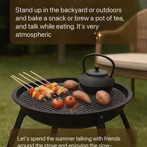 BBQ + Bonfire in One – Foldable Fire Pit