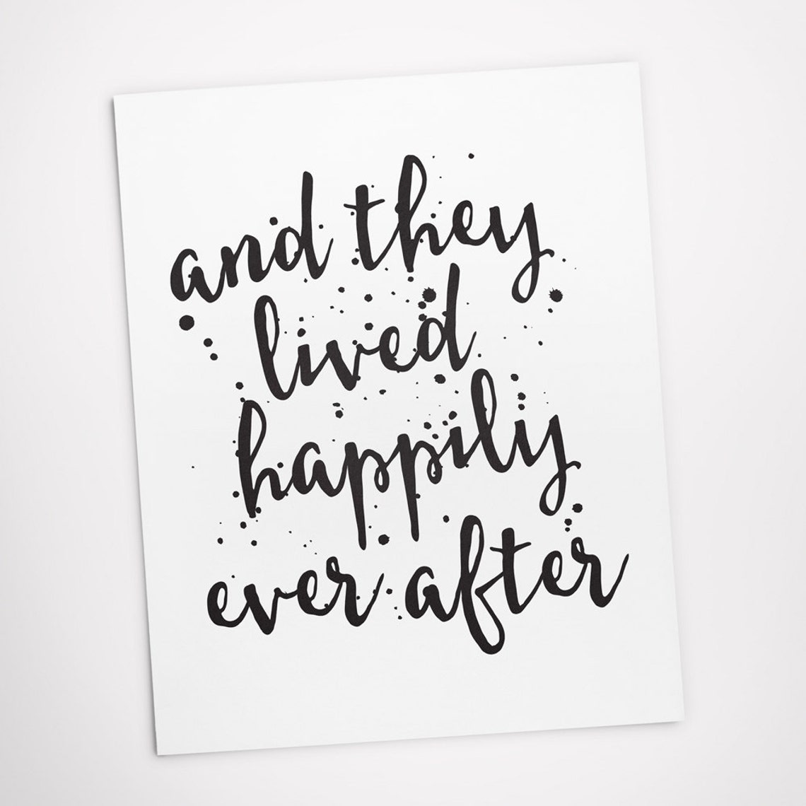 Afdrukbare kunst hou van citaat en ze leefde gelukkig