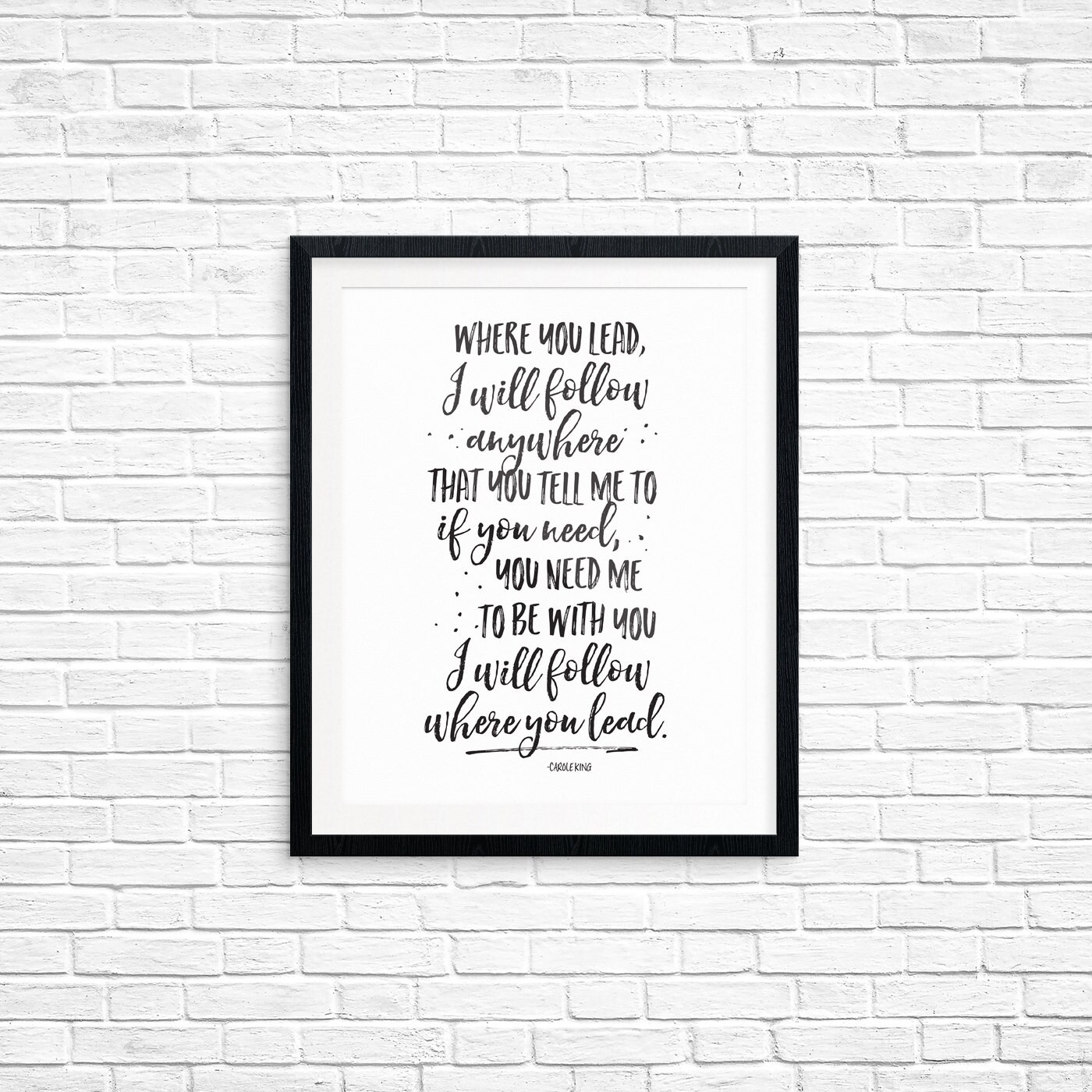 Printable Art Where You Lead I Will Follow Gilmore Girls | Etsy