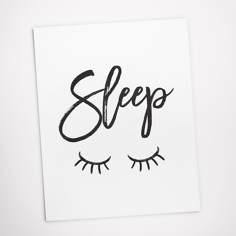 printable art bedroom quote sleep motivational print etsy