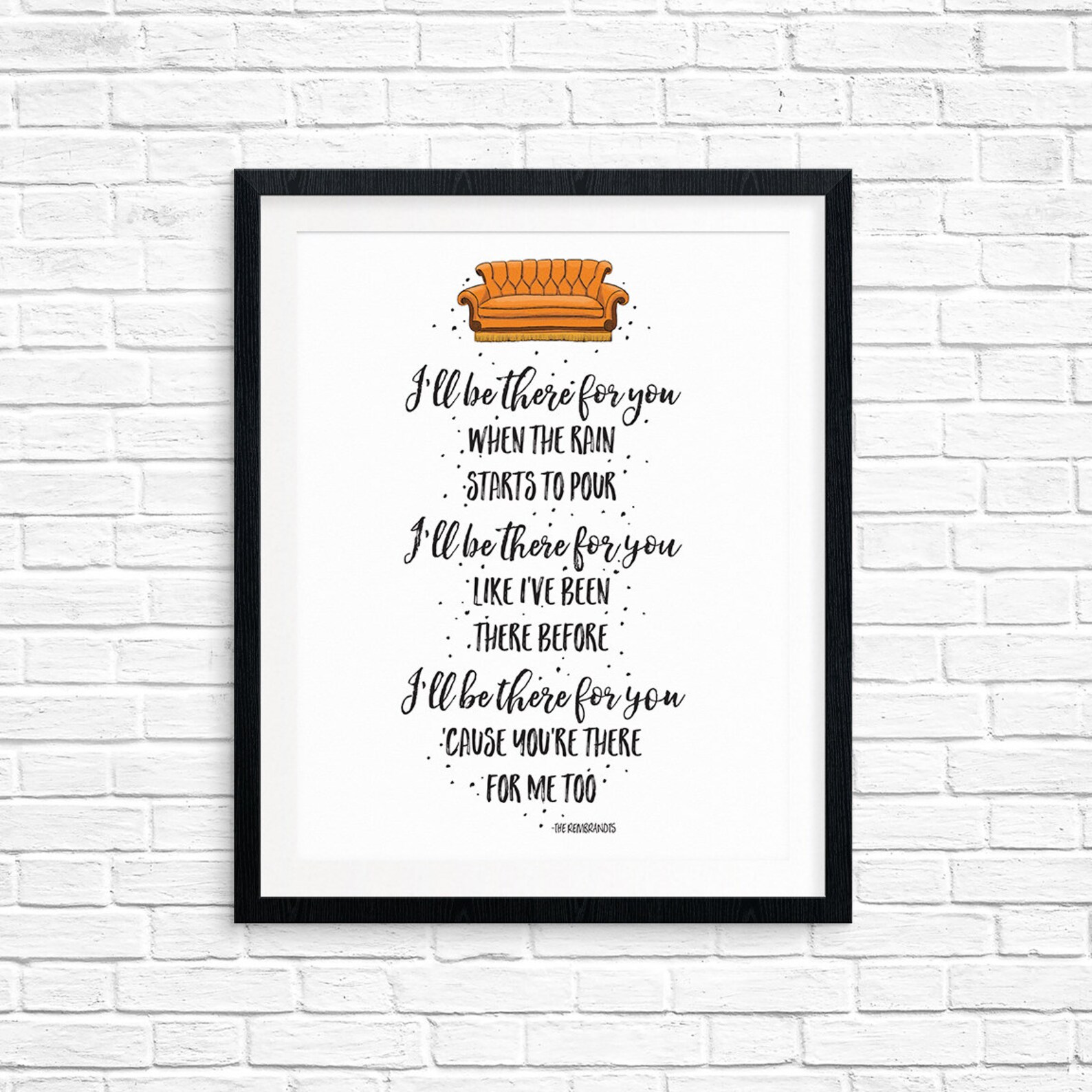 Printable Art Friends Theme Song I'll Be There for You - Etsy