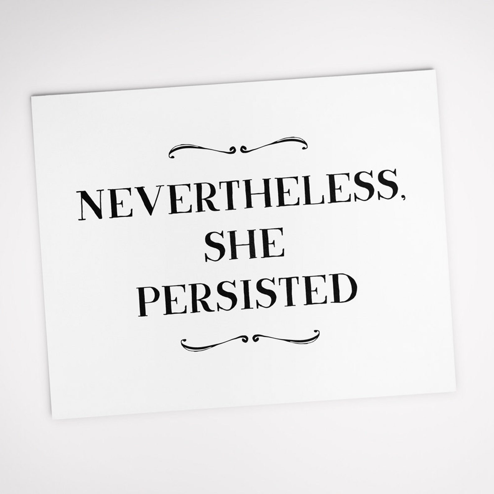 Printable Art Nevertheless She Persisted Inspirational - Etsy