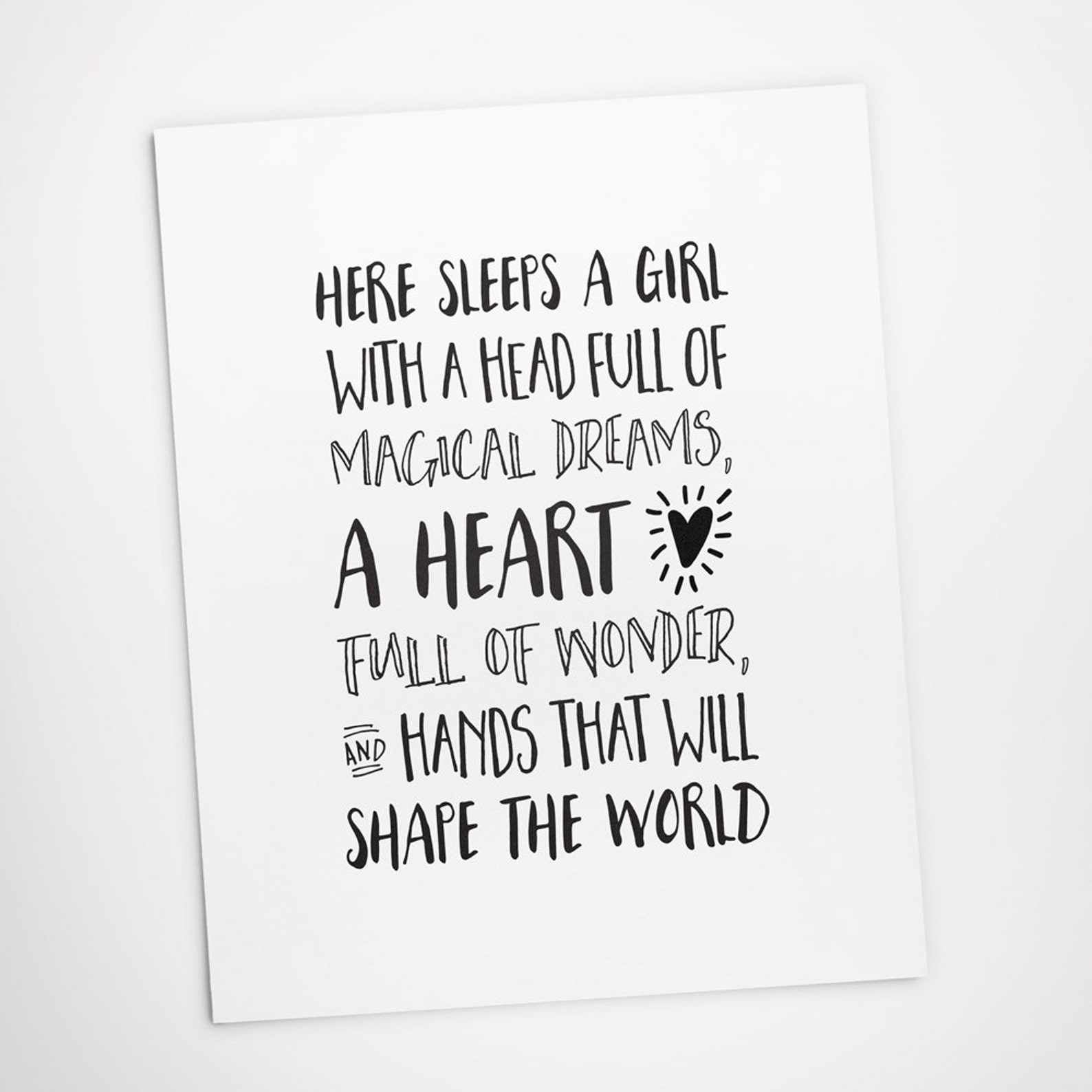 printable art bedroom quote here sleeps a girl with a head etsy