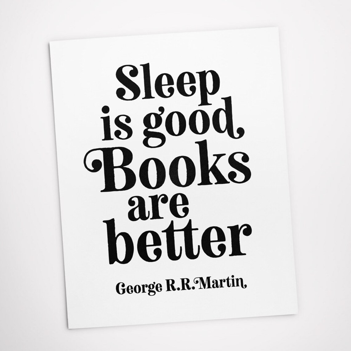 Printable Art Sleep is Good Books Are Better R.R. Etsy