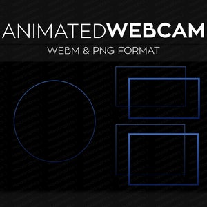 Light Blue Dark Blue Gradient Webcam Frame for Streaming, Circle Webcam Border, Twitch Streamlabs OBS Webcam Overlay