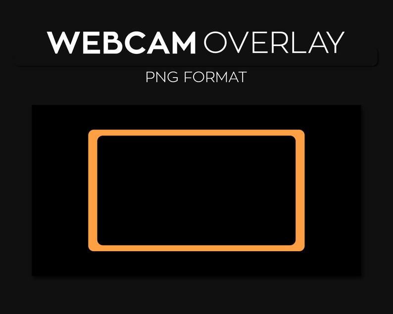 Orange Yellow cam Frame Overlay, cam Border, Custom Twitch