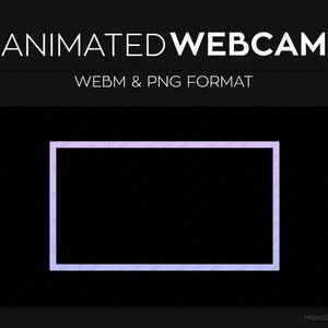 Soft Animated Webcam Frame Streaming Overlays, Webcam Border, Premade Gradient Twitch Streamlabs OBS Facecam Overlays