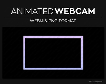 Mjuka animerade webbkameraramströmningsöverlägg, webbkamerakant, färdiga gradienter, Twitch Streamlabs OBS Facecam-överlägg