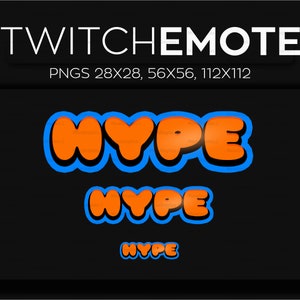Hype Twitch Emote for Streamers | Orange  PNG Twitch Emotes