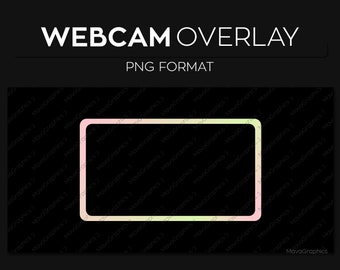 Sovrapposizione telaio webcam pesca e limegreen, bordo webcam, twitch streamlab prefabbroto OBS Facecam Overlay