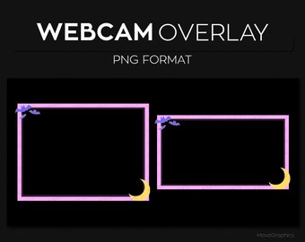 Pretty Pink Autumn Halloween Webcam Frame Overlay, Webcam Border, Premade Twitch Streamlabs OBS Facecam Overlay