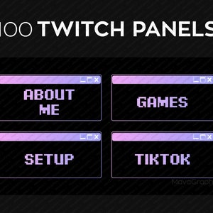 100 Cute Window Twitch Panels With Numbers and Months for - Etsy