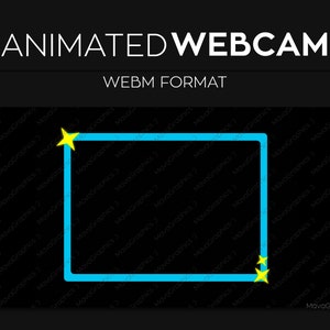 Shooting Star Webcam Frame Streaming Overlay, Webcam Border, Custom Twitch Streamlabs OBS Facecam Overlay