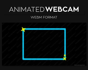 Shooting Star Webcam Frame Streaming Overlay, Webcam Border, Custom Twitch Streamlabs OBS Facecam Overlay