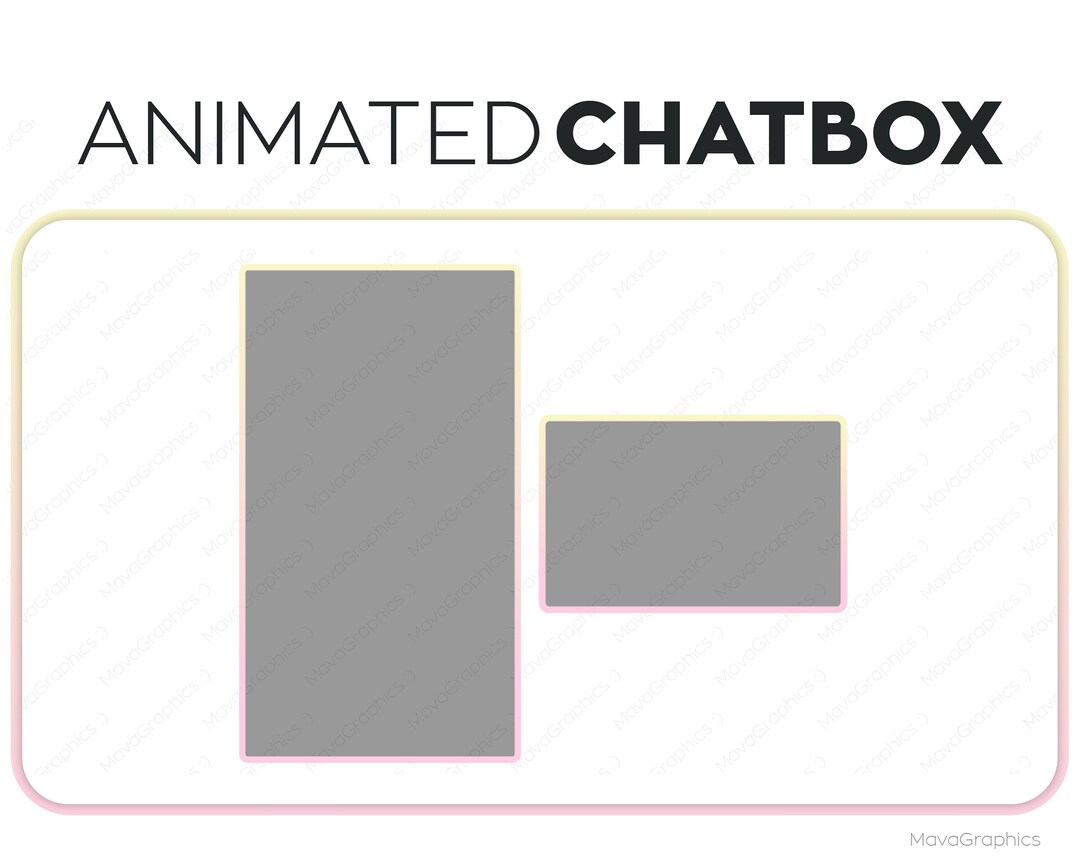 Yellow and Pink Chatbox Overlay for Streamers | Premade Twitch ...
