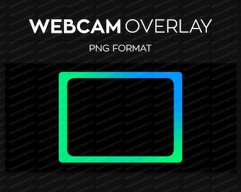 Spessa sovrapposizione di webcam verde e blu, bordo webcam, sovrapposizione obs Facecam Obs Facecam prefabbmata