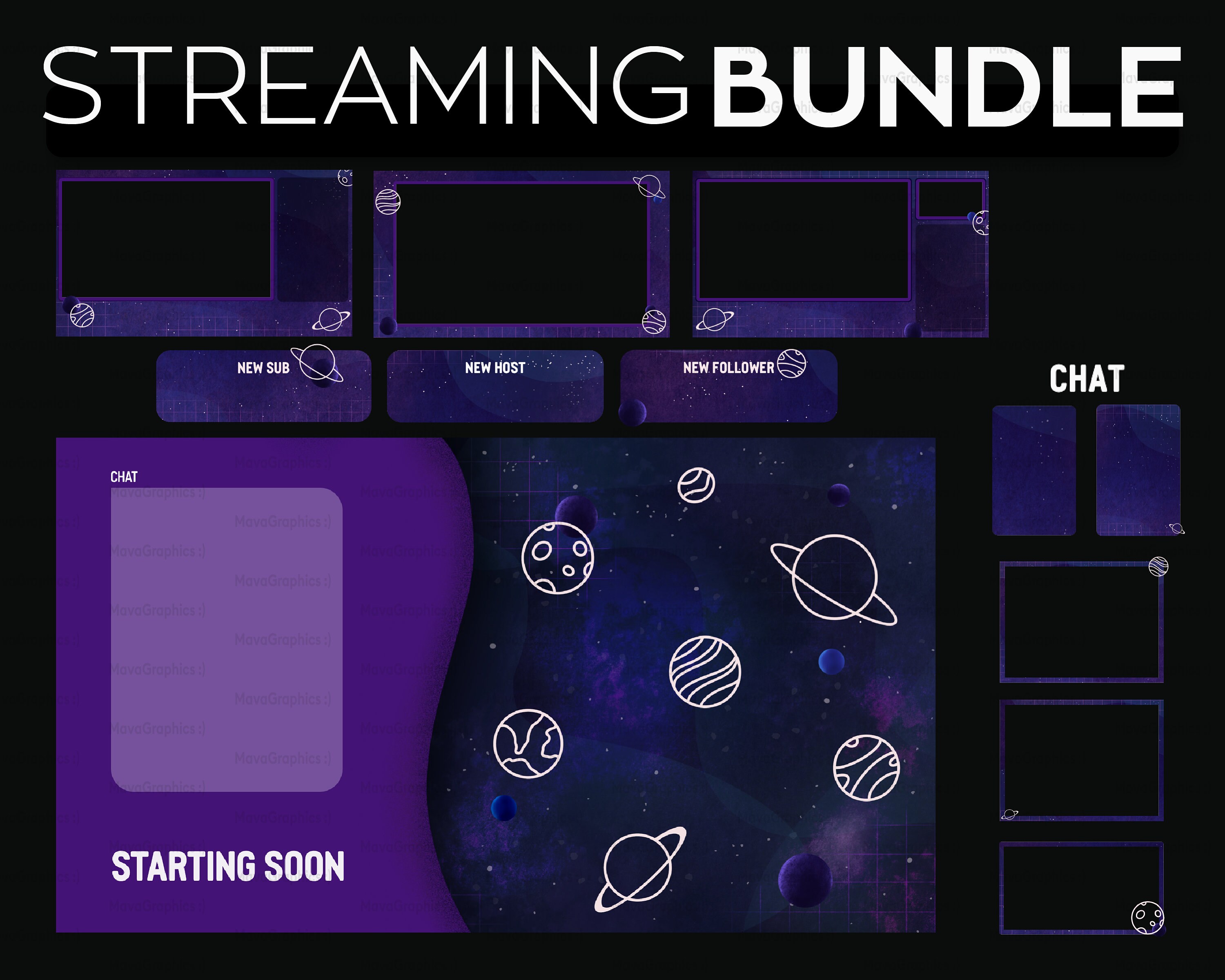Outer Space Twitch Overlay for Live Streaming Etsy Canada