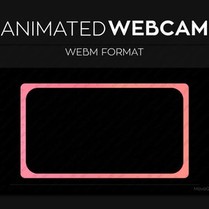 Gradient Papaya Animated Webcam Frame Overlay, Webcam Border, Premade Twitch Streamlabs OBS Facecam Overlay