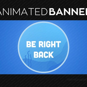 Blue Ocean Stream Screens for Twitch with Bubbles, Premade Animated Banners for Live Streaming Such as Starting Soon and Be Right Back