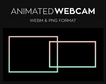 Peach Mint Gradient Webcam Frame for Streaming, Webcam Border, Twitch Streamlabs OBS Webcam Overlay