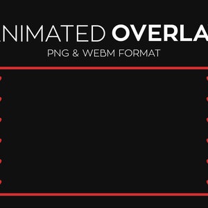 Red Hearts Twitch Overlay | Custom Simple Overlay for Twitch OBS Streamlabs | Valentines Animated Overlay
