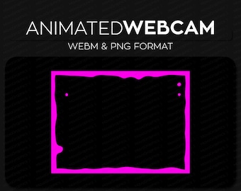 Animated Pink Blob Slime Lava lamp effect, Webcam Frame for Streaming, Webcam Border, Fun Twitch Streamlabs OBS Webcam Overlay