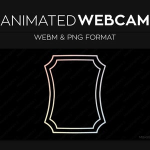 Animated Webcam Frame Overlay, Webcam Border, Premade Twitch Streamlabs OBS Facecam Overlay