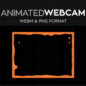 Animated Orange Blob Slime Lava lamp effect, Webcam Frame for Streaming, Webcam Border, Twitch Streamlabs OBS Webcam Overlay