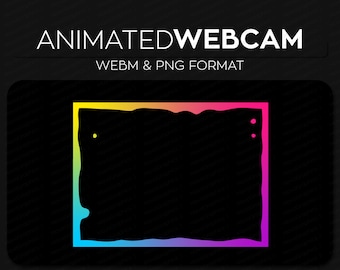Animated Multicolor Blob Slime Lava lamp effect, Webcam Frame for Streaming, Webcam Border, Twitch Streamlabs OBS Webcam Overlay