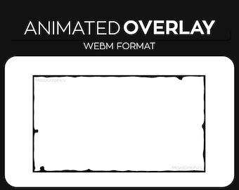 Animated Black Blob Slime Lava lamp effect, Overlay 1920x1080 Frame for Streaming, Gaming Border, Twitch Streamlabs OBS Stream Overlay