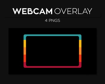 Sovrapposizione in streaming di frame webcam retrò, bordo webcam, sovrapposizione personalizzata di Twitch Streamlabs OBS Facecam
