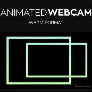 Minty Greens Gradient Webcam Frame for Streaming, Webcam Border, Twitch Streamlabs OBS Webcam Overlay