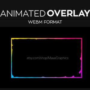 Animated Multicolor Blob Slime Lava lamp effect, Overlay 1920x1080 Frame for Streaming, Gaming Border, Twitch Streamlabs OBS Stream Overlay