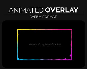 Animated Multicolor Blob Slime Lava lamp effect, Overlay 1920x1080 Frame for Streaming, Gaming Border, Twitch Streamlabs OBS Stream Overlay