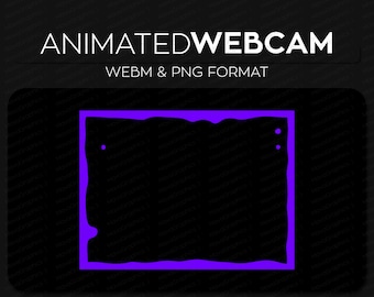 Animated Purple Blob Slime Lava lamp effect, Webcam Frame for Streaming, Webcam Border, Twitch Streamlabs OBS Webcam Overlay