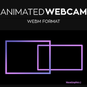 Purple Pink Blue Gradient Webcam Frame for Streaming, Webcam Border, Twitch Streamlabs OBS Webcam Overlay