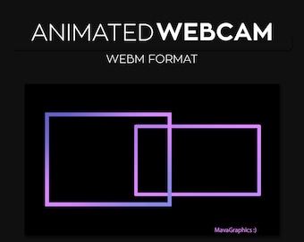 Purple Pink Blue Gradient Webcam Frame for Streaming, Webcam Border, Twitch Streamlabs OBS Webcam Overlay
