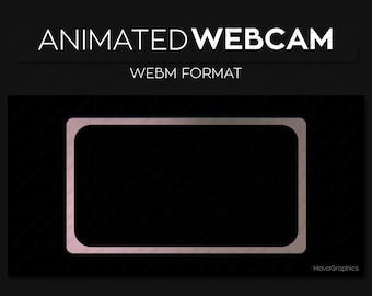 Sovrapposizione cornice webcam animata marrone sfumato, bordo webcam, sovrapposizione obs Facecam di Twitch prefabbtura