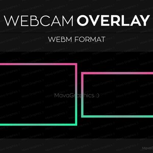Watermelon Gradient Webcam Frame for Streaming, Twitch Streamlabs OBS Webcam Overlay